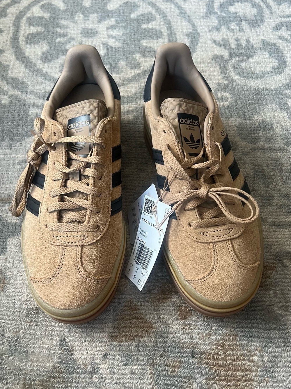 adidas Gazelle Bold - Tan/Black - New with Tags